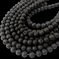 Volcanic stone beads without optimized accessories beads beading material pure natural DIY raw ore beads loose bead material
