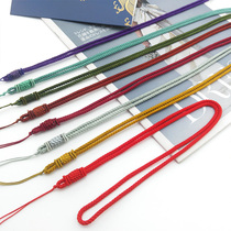 diy long line flat buckle ladies jade pendant red jade pendant lanyard strand braided hanging neck rope pendant rope