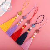 Изысканный аксессуар из белого нефрита, USB-флеш-накопитель, мобильный телефон, защитный чехол с кисточками