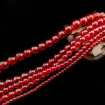 Red crystal glass beads diy handmade jewelry accessories beaded loose beads accessories crystal necklace bracelet beads