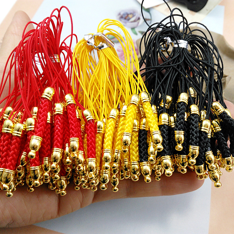 Gold head mobile phone lanyard DIY jewelry accessories mobile phone lanyard unisex short wrist rope pendant rope