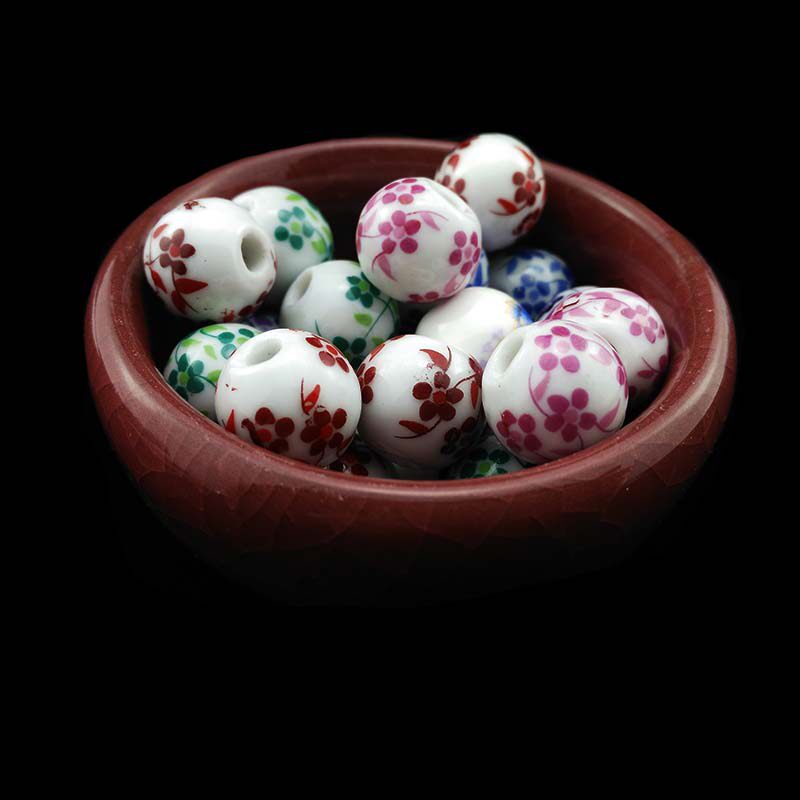 Ceramic beads mixed multi-color multi-color ceramic beads mixed decoration loose beads diy homemade handicraft small jewelry loose beads