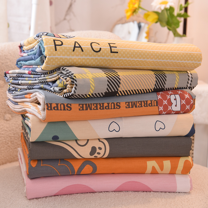 Pure cotton quilt cover single piece student dormitory single 150x200x230cm double quilt cover 180x220 cotton summer