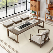 Japanese tatami tea table bay window table low table floor table living room tea room solid wood new Chinese Zen tea table table