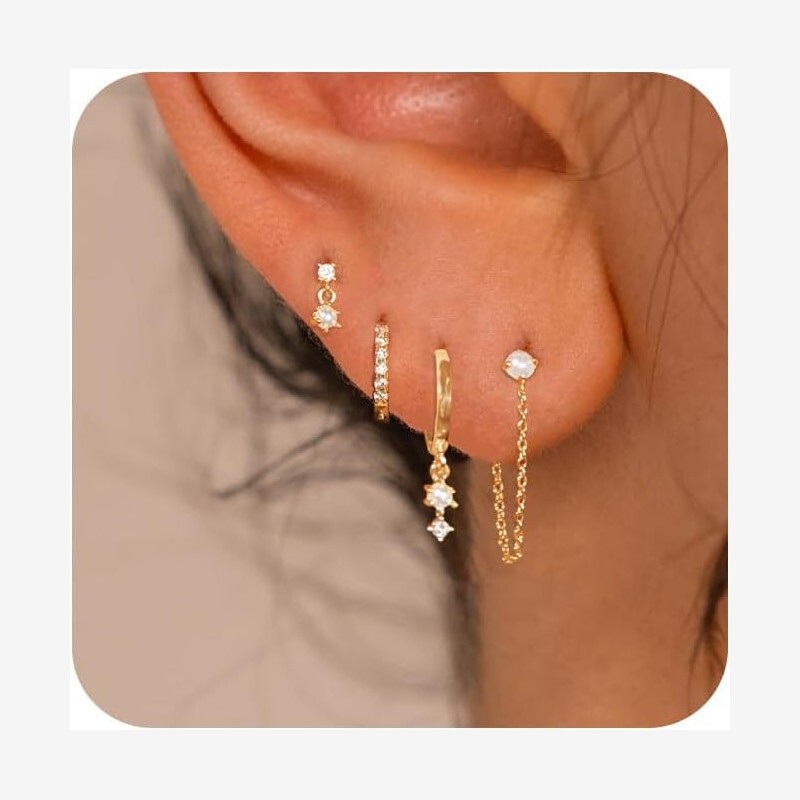 European and American Cross-Border Hot-Selling Fashion Women's Zircon-Encrusted Chain Tassel Pendant Women's Fashion Earrings and Earrings Accessories European and American Cross-Border Hot-Selling Fashion Women's Zircon-Encrusted Chain Tassel Pendant Women's Fashion Earrings and Earrings Accessories
