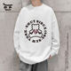 SHUT Bear Cashew Flower Love Ring Logo Letter Print Winter Round Neck Pullover Warm Sweater Couple Style