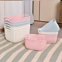 Containing Basket Nordic Wind Thickened Plastic Tabletop Debris Containing Box Small Clear New Pure Color Solid Durable Goods Basket