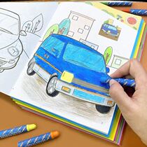 Children painted colors Fill paintings Boy Graffiti Painting baby Car Cognitive Book Simple Easy To Learn Cool Car Painted