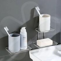 Toilet Mesh Red Theiner Free of perforated stainless steel wall-mounted drain bracket thickened reinforced without standing water soap racks