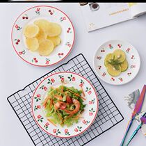 Plate High sense Nordic creative snack cake household dish ceramic household steak Western food breakfast plate