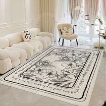 Ground Floor Mat Nordic Living Room Sofa Rug Carpet Floral Retro Light Lavish Bedroom Bedside Ins Thickened Mat