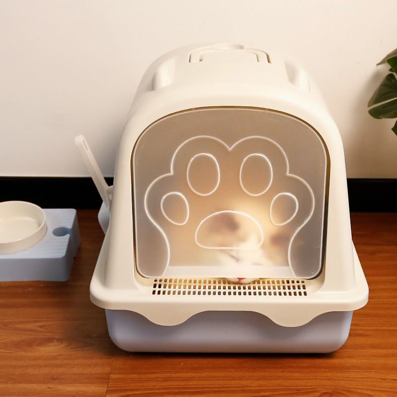 Cat Litter Basin Full Seal Anti-Splash Oversize Open Semi Enclosed Cat Toilet Big Deodorant Cat supplies
