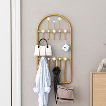 Wall-mounted coat rack without punching holes wall clothes hanger entrance door coat hanger adhesive hook behind door coat hook