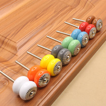 Furniture cabinet door handle shoe cabinet drawer cabinet handle European modern simple white single hole round handle ceramic