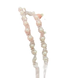 Детская милая повязка на голову со стразами из жемчуга, аксессуар для волос с бантиком, ожерелье, популярно в интернете