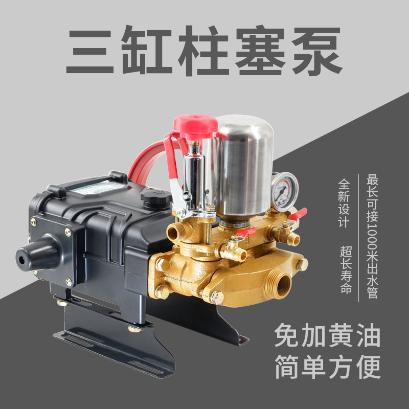 Agricultural three-cylinder plunger pump medicine pump free butter spray porcelain high pressure medicine machine sprayer pressure pump new pump head