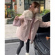 Retro Casual Versatile Patchwork Lamb Collar Parka 2025 Winter Thickeneded Warm Jacket Cotton Jacket