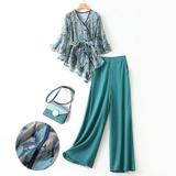 Элитные летние шифоновые штаны, комплект, европейский стиль, легкий роскошный стиль