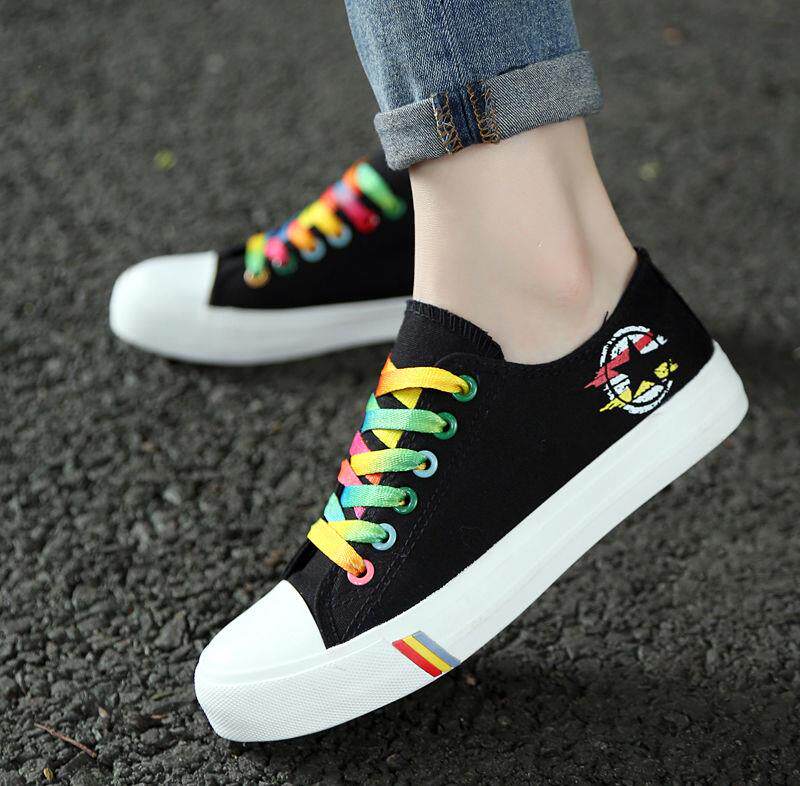 Children's parent-child low-top canvas shoes boys black and white cloth shoes girls students flat casual shoes children's shoes ball shoes