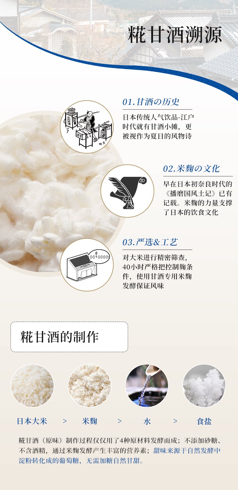 临期特价 丸米 日本进口甜酒女士糀甘酒 195g*4瓶 图2