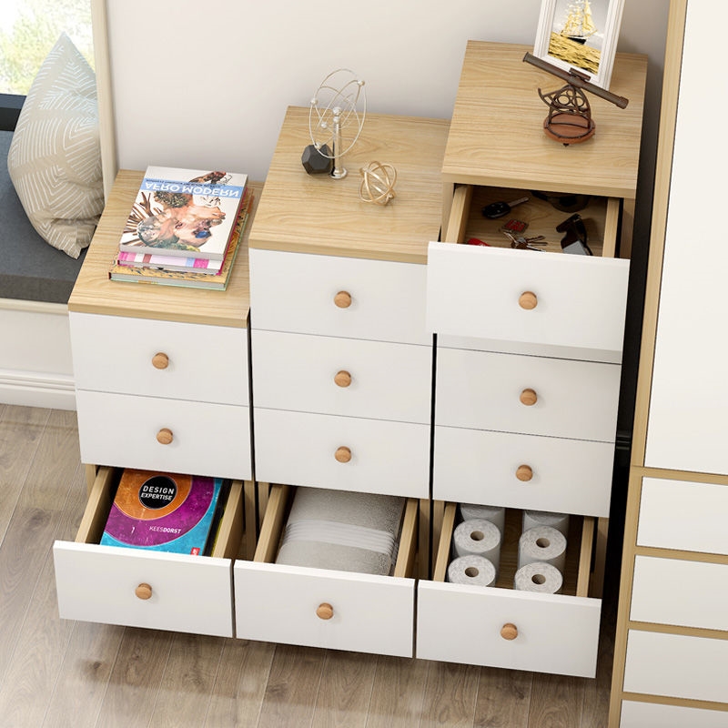 Clip Slit Containing Lockers Cabinet Locker drawer Narrow Side Cabinet Bedroom Shelve Multilayer Lockers High Cabinet Stand Cabinet 