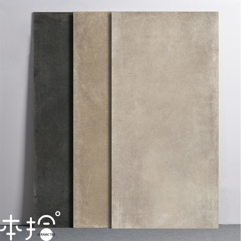 中古风复古微水泥600x1200瓷砖客厅餐厅商铺质感工业风防滑仿古砖
