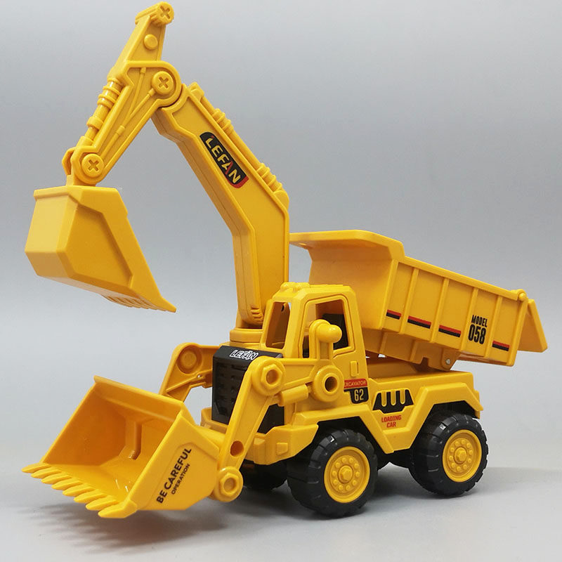 Children's excavator excavator hook machine simulation engineering vehicle toy car children's toy multi-function dump truck model