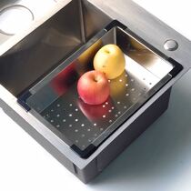 Put the drain basket in the wash basin A3 thickened drain basket sink single-slot double-slot drain basin kitchen vegetable storage