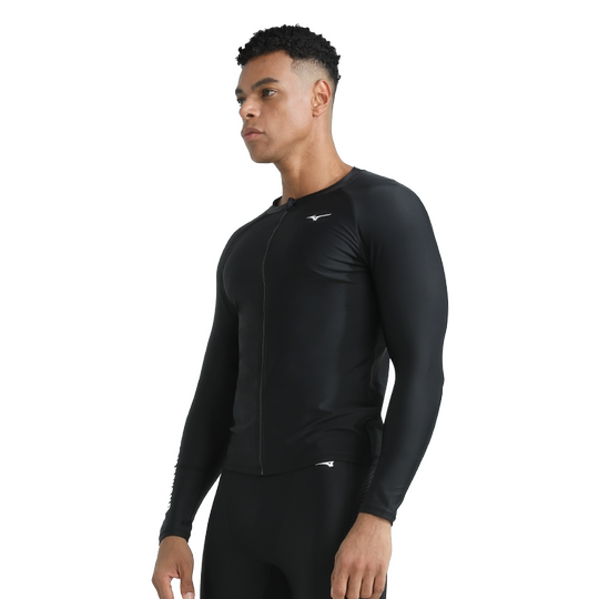 美津浓男士泳衣专业训练长袖上衣温泉游泳装备男款速干防晒冲浪服