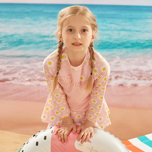 Mizuno, детский раздельный мультяшный милый купальник, подходит для подростков, защита от солнца