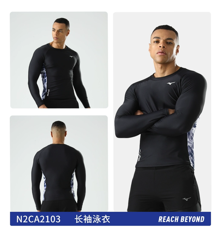 áo bơi dài tay nam Đồ bơi nam Mizuno thiết bị bơi chuyên nghiệp trọn bộ áo chống nắng quần áo lướt sóng chống ngượng quần bơi nam suối nước nóng đồ bơi liền thân cho nam áo bơi trẻ em nam