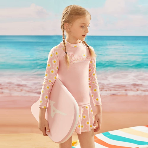 Mizuno, детский раздельный мультяшный милый купальник, подходит для подростков, защита от солнца