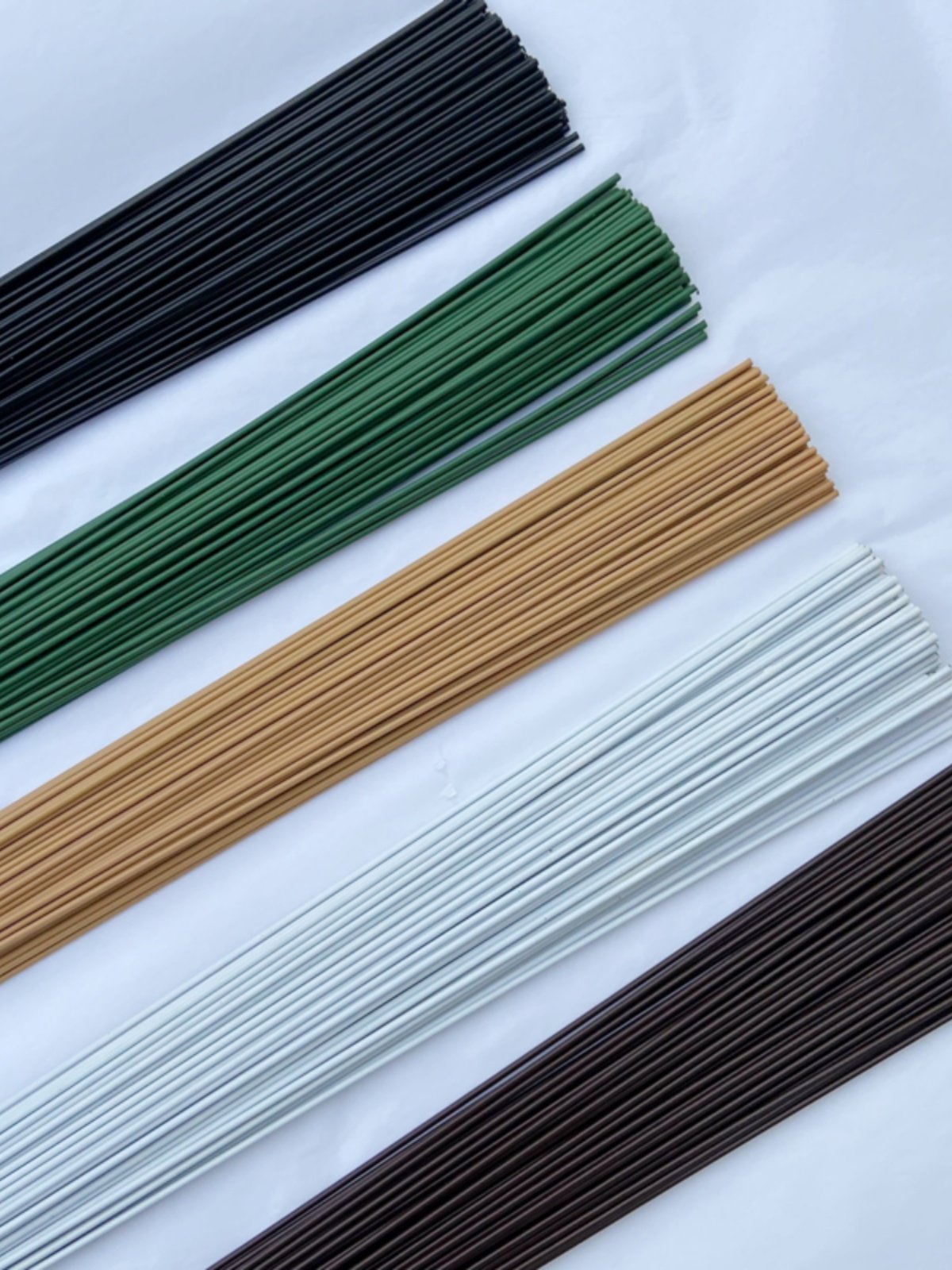 No. 16, 18, 20, 22 Plastic-Coated Iron Wire, Large Paper Flower Yarn Flower Wire, DIY Handmade Floral Art Plastic-Coated Iron Wire