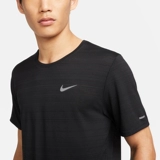 Мужской быстросохнущий беговой топ NIKE Official OUTLETS DRI-FIT MILER, летний вязаный топ с разрезами CU5993