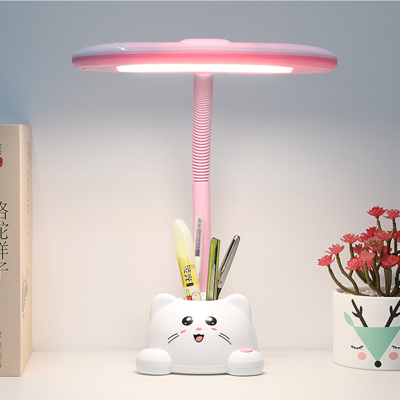 LED Table Light LightsDesktop Students Child Protection Vision Bedroom Dormitory Plug-in CardsBed Town Light Write Light