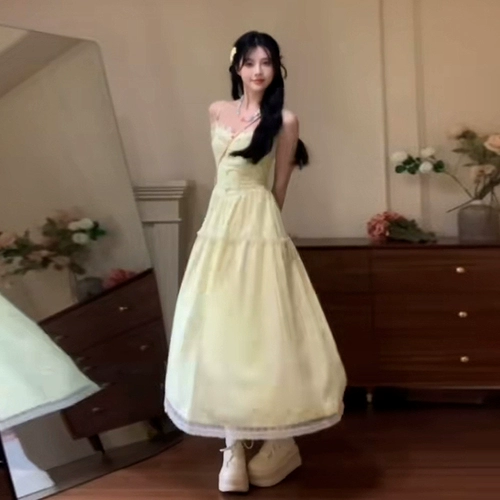 Милое платье, летний наряд маленькой принцессы, длинная юбка, французский стиль