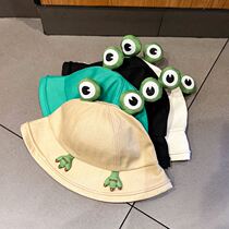 Japan Cute Frog Hat Children Spring Summer Childrens Fisherman Hat Day Department Students Cartoon Sunscreen Sun Hat Basin Cap
