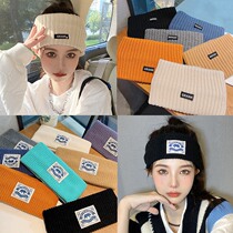 Japan JULIPET Klein Blue Autumn Winter Wool Cord Knit Hair with female daily wear headscarf Wide side hair stirrup