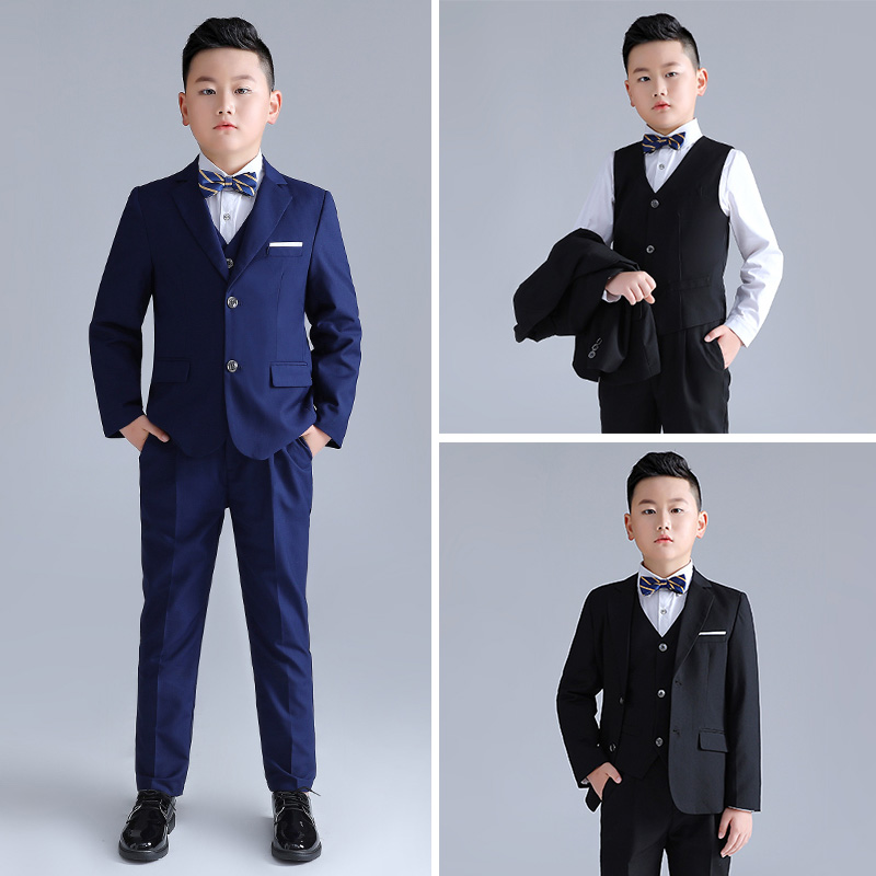 Big boys costumes, fat children's clothing, boys' plus fat, large host, white shirt, trousers, children's dress suit