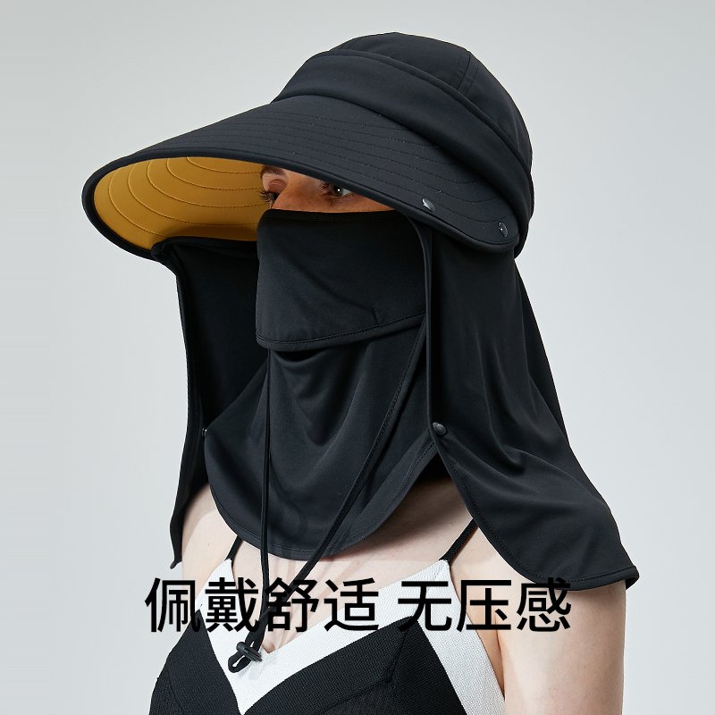 Uvbanana Summer Sun Hat for Women, Open-Top, Uv Protection, Large Brim Sun Hat, Face-Covering Sun Protection Mask, Sun Hat