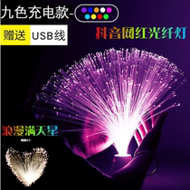 Net red star fiber optic light creative star light beam atmosphere light bedroom night light decoration couple send girlfriend
