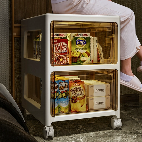 Поднимите ящик для прикроватного таблица -Тип пластиковый домашний шкаф для хранения шкафа для хранения спальни для хранения спальни многослойный шкаф