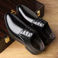 Мужской пиджак классического кроя для кожаной обуви для отдыха, черная дышащая высокая обувь, из натуральной кожи, в корейском стиле
