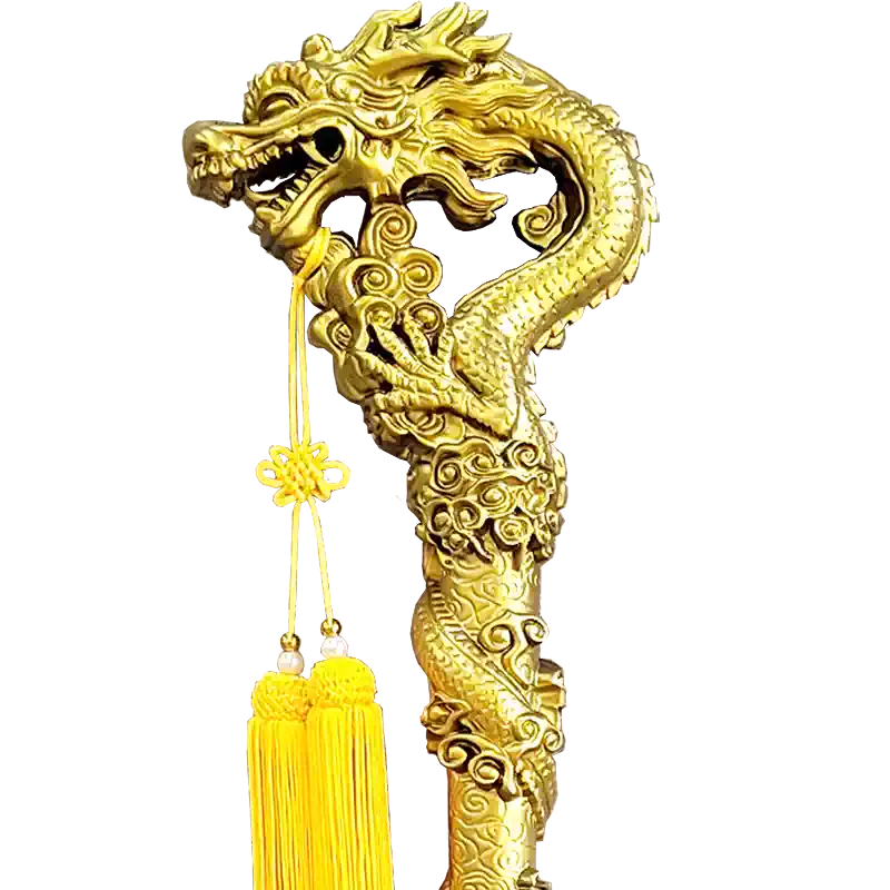 金色盤龍禪杖御賜權杖藏寶齋收藏品1.88米登山手杖-Taobao-Tmall