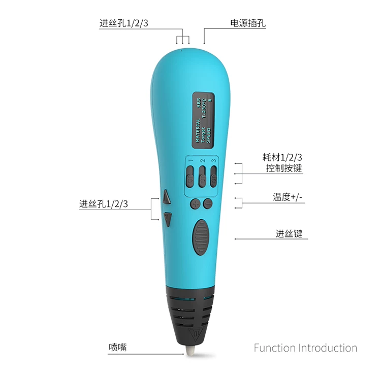 Три Ди Ноью? В original: "Three Di Thinking 3dsway 3D Printing Pen Three -color Children Adult Enter high -performance professional version of the three -dimensional painting, graffiti pens, three d printing pen, not hot"