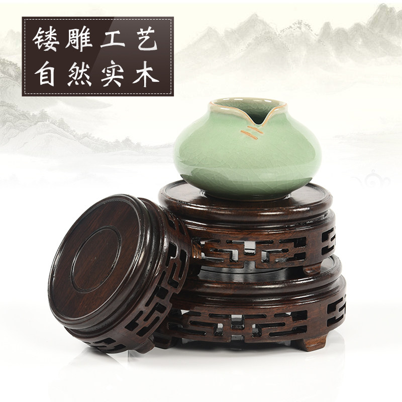 Redwood Fittings Base Rock Rock Rock Rock Crescent Vase Flower Pot Flower Bottle Buddha Like Round
