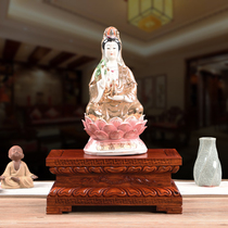 Customizable Mahogany Buddha statue base Rectangular Guanyin Lotus seat God of wealth Pixiu decoration Taishan stone wooden height