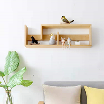 New Chinese Log Wall Shelf Room Wall Creative Combination Partition Wall Shelf Items Display Rack
