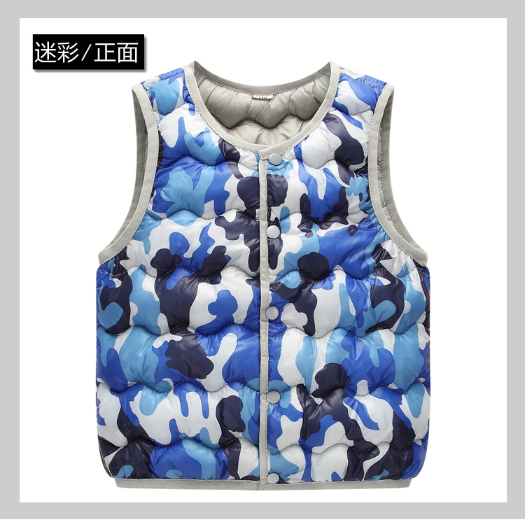 Áo ấm trẻ em mỏng vest trẻ em trẻ em trai gái vest 2 trẻ em 3 trẻ em 4 bông xuống 5 tuổi áo gile lót lông cho bé