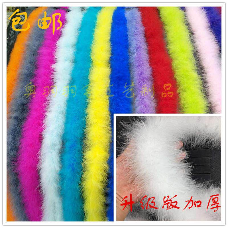 Thickened Feather Brush Strip Lengthened Encrypted Turkey Feather Brushed Ostrich Wool Wedding Celebration Decorative Stage Fur Clothing Supplement-Taobao